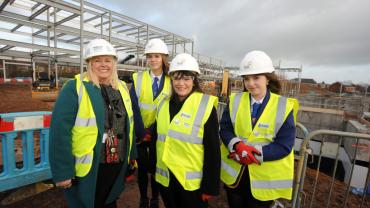 Maybole-community-campus-visit-Clare-Haughey-centre-with-Elaine-McEwan-HT-of-Carrick-Academy-and-S5-pupils-Holly-Prower-and-Holly-Allan-on-right-of-Minister.jpg