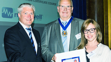(From Left to Right) Steve Davies, LIA CEO, LIA President Peter Scott and Mackwell Student of the Year Award winner, Natalia Gallardo Almazo.