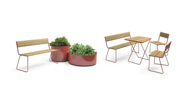 April Go (design by Espen Voll, Tore Borgersen & Michael Olofsson) – Easily stackable furniture and planters created to promote social interaction in dynamic city spaces including parks and town squar