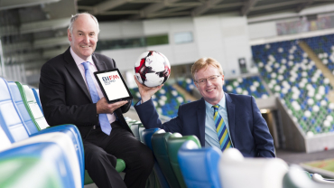 (L-R) Stephen Welch, BIFM Ireland Region committee member and Ray Taylor, Operations Director of the summit’s leading sponsors Aramark, pictured at the launch of the 2017 BIFM Ireland FM Summit.