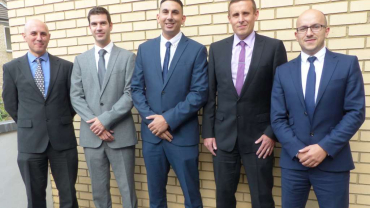 (Left to right) Sven Stoyanov, Guy Goodall, Stuart Fetti, Neil Wheadon, and Alex Georgiev)