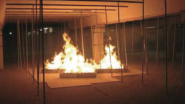 A hot smoke system test.