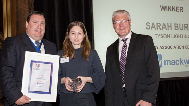 LIA President Dave Ribbons, Outstanding Student Sarah Burke and LIA CEO, Steve Davies.