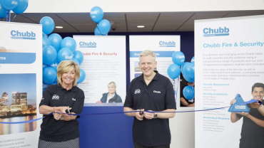 #Chubb200 week saw the new Blackburn offices officially opened with ribbon cutting, cakes, balloons and a celebration lunch for everyone!  Pictured are Tracy Cordes and Craig Forbes.