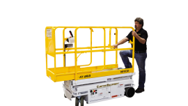 The Hy-Brid HB1030 features a low step height to reduce the potential for fatigue and knee strain, and a full-swing gate that allows users to step up and onto the platform to eliminate the risk of nec