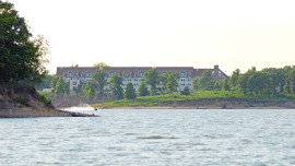 Honey Creek Resort viewed from lake Rathbun. (Photography by Clay Smith).