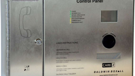 Emergency voice communication (EVC) panel for the CARE2 system.