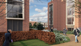 Artist's rendering of the Greenbank Student Village.