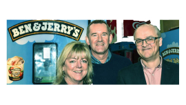 In the warehouse at PG Group. Left to Right: Avril Elson (CEO) and Malcolm Gough (Systems & Reporting Manager) from PG Group, and Simon Black (MD, SB Software).