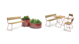 April Go (design by Espen Voll, Tore Borgersen & Michael Olofsson) – Easily stackable furniture and planters created to promote social interaction in dynamic city spaces including parks and town squar