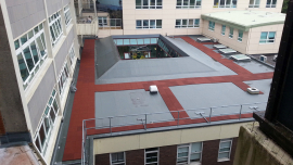 Raising the roof: Poole Hospital’s outpatient department following the refurbishment.