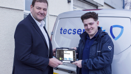 Pictured in photo from left: Neil Berrisford, Operations Director and Ben Richards, Extinguisher Technician, Tecserv UK.