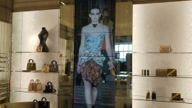 Handy AV's Dior store installation at London Heathrow Airport Terminal 5.