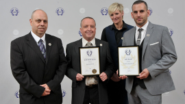 Pictured left to right: Mark Redding, Head of EH&S Chubb Fire & Security, Ronnie Wineberg, Service Engineer, Chubb Systems, Nichola Maher, EH&S Manager, Chubb Systems and Paul Cosentino, EH&S Manager,