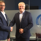 Stuart Green, Course Leader, Lighting and Design Technology at USW and LIA Chief Executive Officer, Steve Davies.